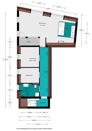 Plattegrond - Kerkstraat 36, 4761 CB Zevenbergen - Kerkstraat 36 - 1e verdieping - 2D.jpg
